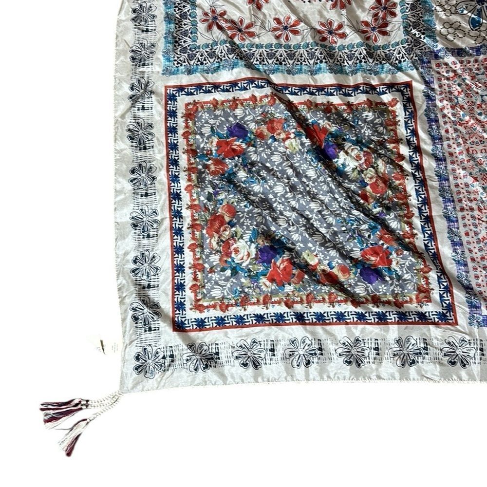Johnny Was Multicolor Floral Scarf - Picture 6 of 11